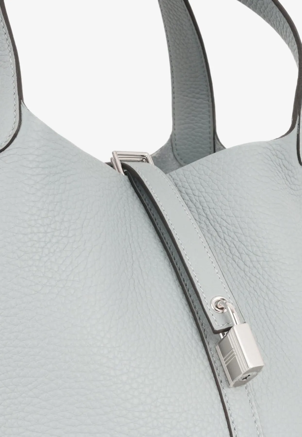 Picotin 22 in Gris Pantin Clemence Leather with Palladium Hardware