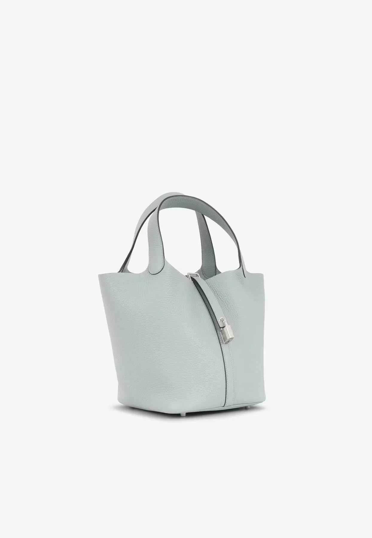 Picotin 22 in Gris Pantin Clemence Leather with Palladium Hardware