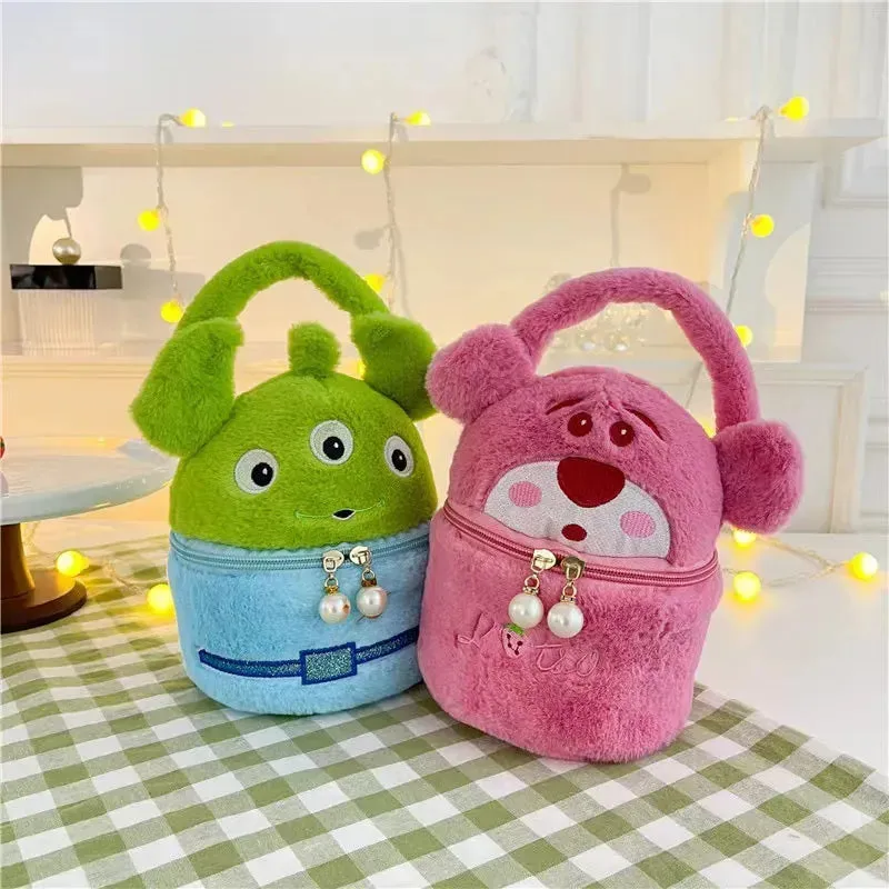 Plush Character Cosmetic Bucket Bag