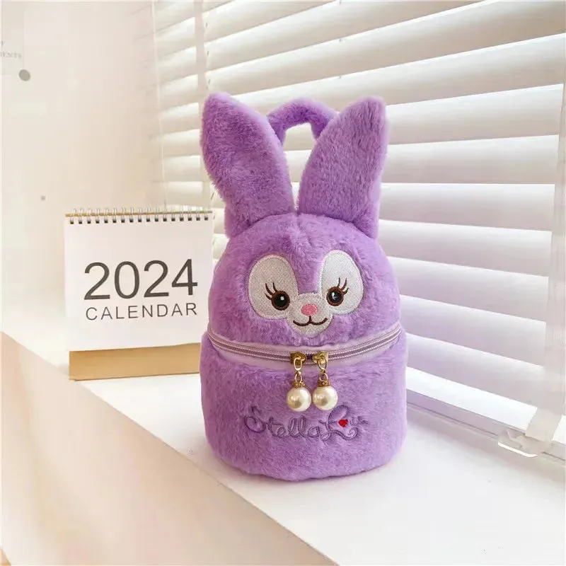 Plush Character Cosmetic Bucket Bag