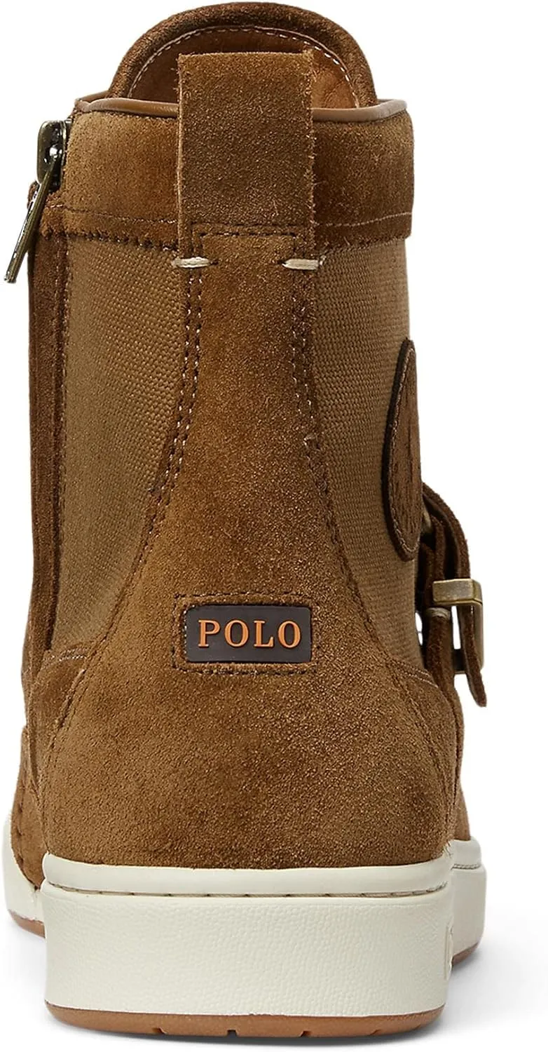 Polo Ralph Lauren Men's Ranger Nubuck & Canvas Sneaker Boot Fashion