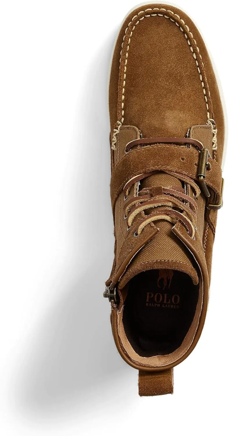 Polo Ralph Lauren Men's Ranger Nubuck & Canvas Sneaker Boot Fashion