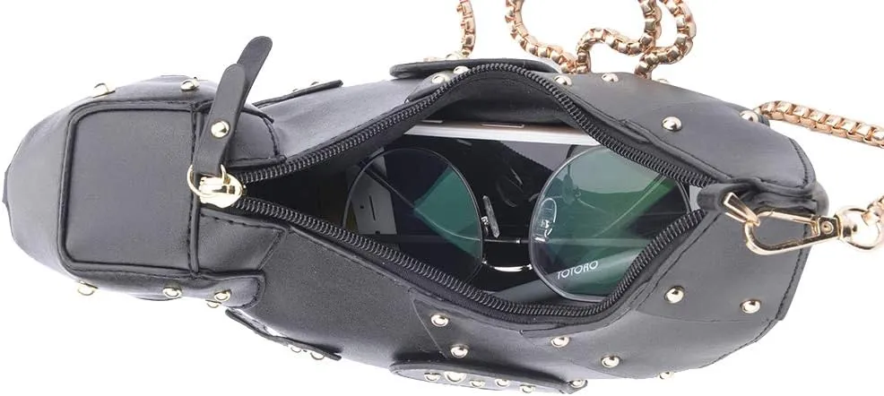 QZUnique Dinosaur Shark Shoulder Bag for Women 3D Animal Novelty Purse Zipper Crossbody Handbag Clutch Messenger Bag for Girl