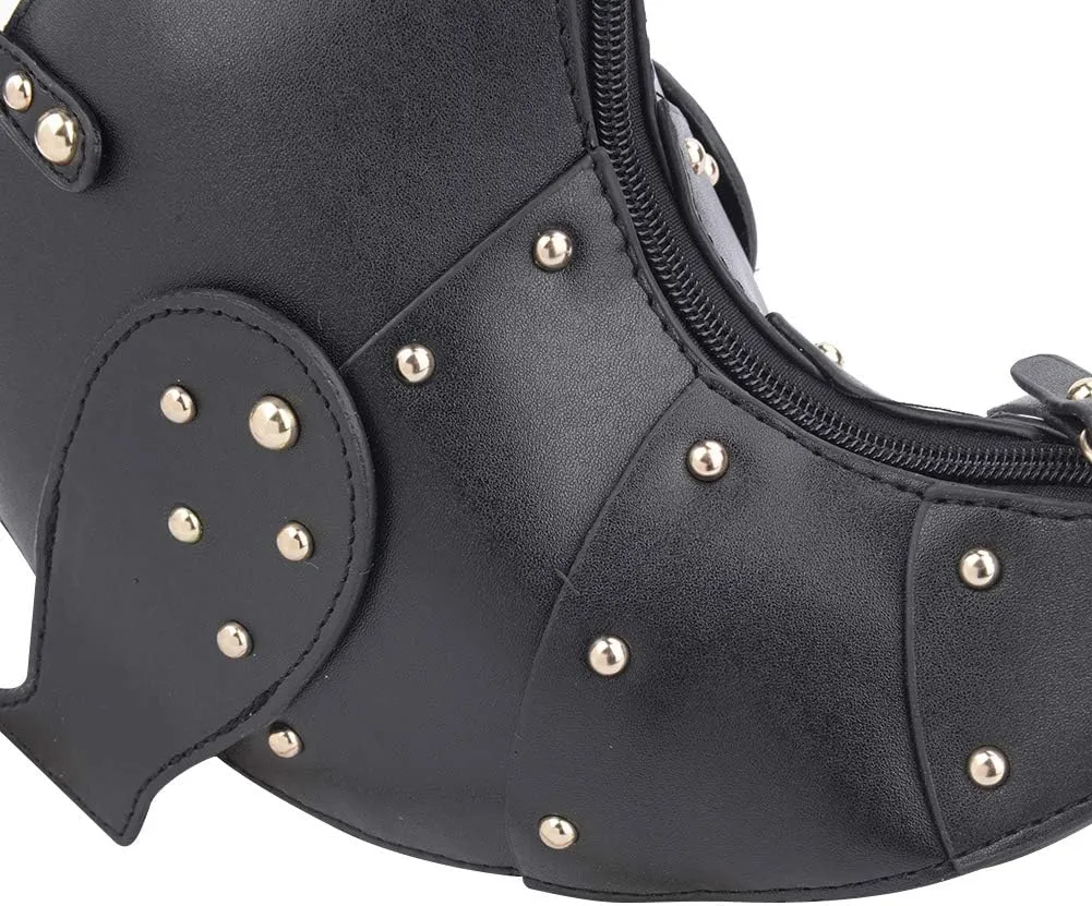 QZUnique Dinosaur Shark Shoulder Bag for Women 3D Animal Novelty Purse Zipper Crossbody Handbag Clutch Messenger Bag for Girl