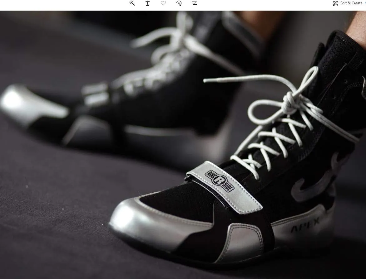 Ringside Apex Elite Boxing Shoes - Synthetic Leather High-Top Ankle Shoes for Men and Women, Boxing, Wrestling, Workout, Training, Competition, (2-13)