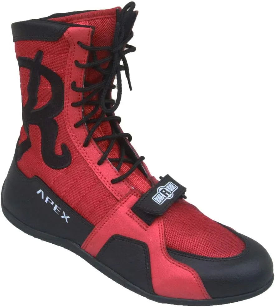 Ringside Apex Elite Boxing Shoes - Synthetic Leather High-Top Ankle Shoes for Men and Women, Boxing, Wrestling, Workout, Training, Competition, (2-13)