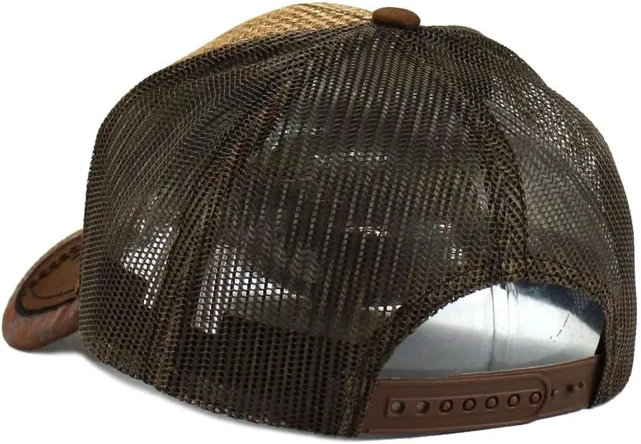 Rooster Straw Cap Mexico Western Style Embroidery Trucker Mesh Snapback Curved Bill Baseball Cap