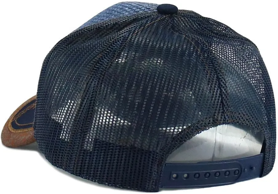 Rooster Straw Cap Mexico Western Style Embroidery Trucker Mesh Snapback Curved Bill Baseball Cap