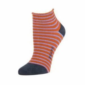 Rosie Striped Bootie Sock in Cinnamon