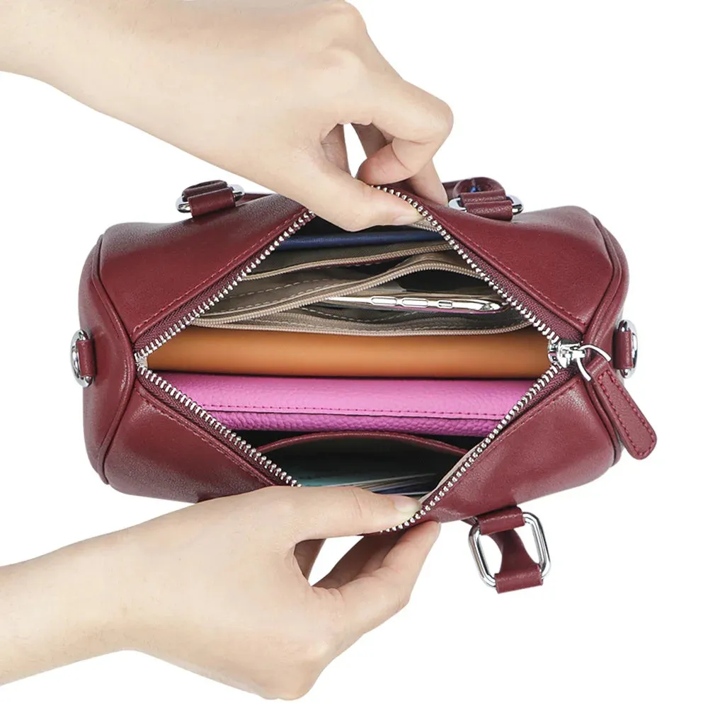 Royal Bagger Fashion Retro Handbag for Women, Genuine Leather Satchel Purse, Simple Casual Shoulder Crossbody Bags 3123