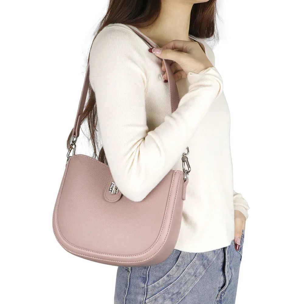 Royal Bagger Genuine Leather Shoulder Crossbody Bags Fashion Casual Satchel Purses Large Capacity Commuting Bucket Bag 2853