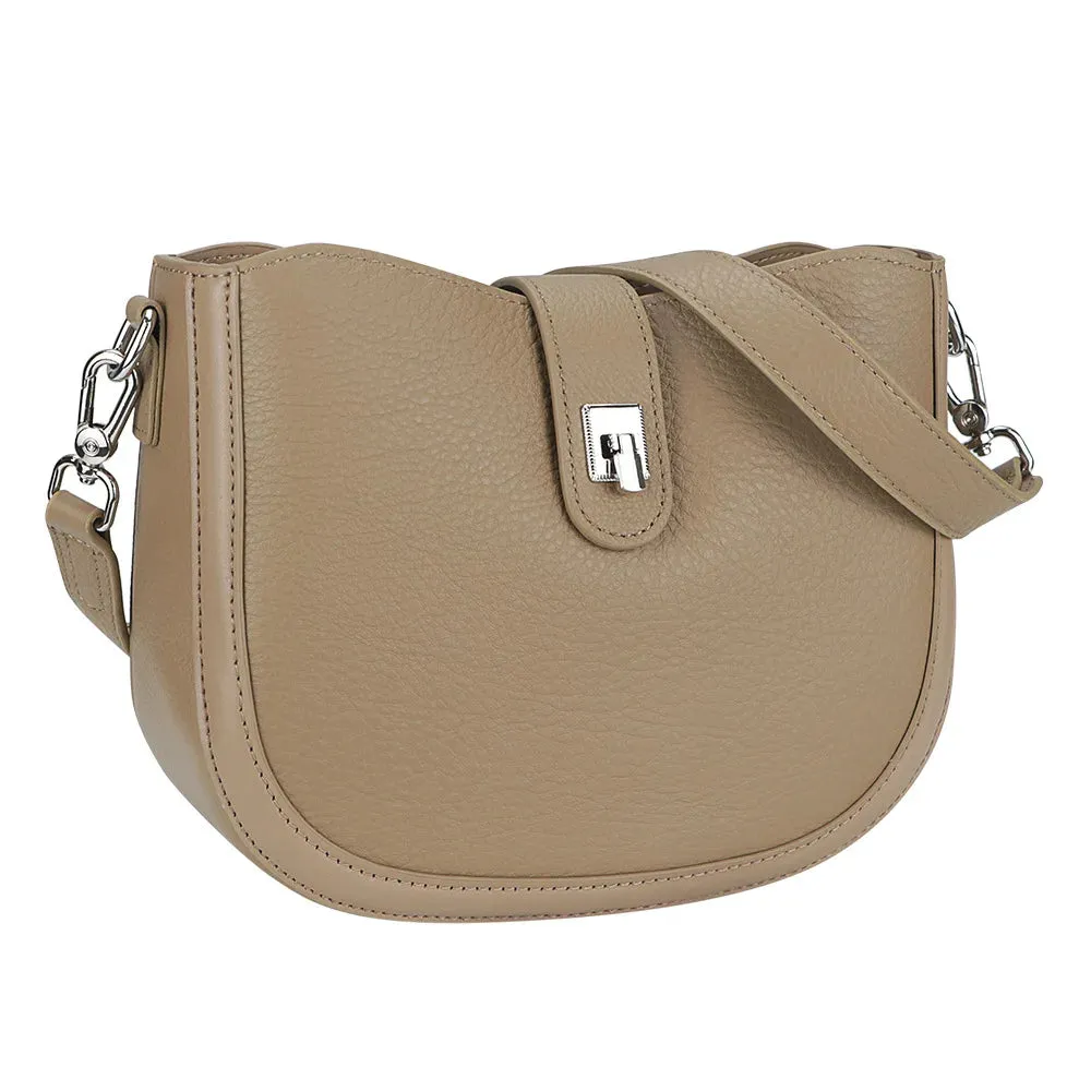 Royal Bagger Genuine Leather Shoulder Crossbody Bags Fashion Casual Satchel Purses Large Capacity Commuting Bucket Bag 2853