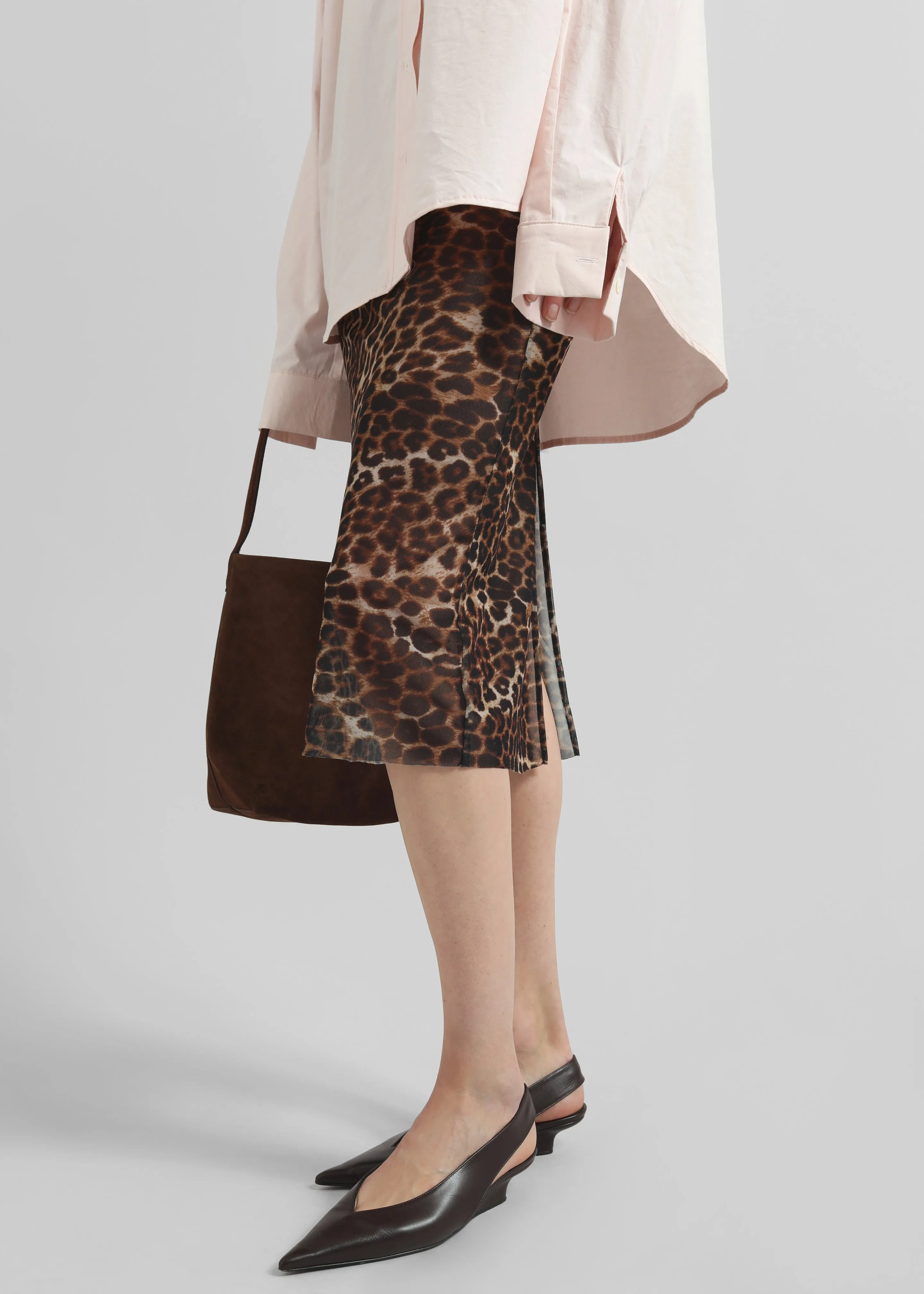 Royso Suede Bucket Bag - Brown