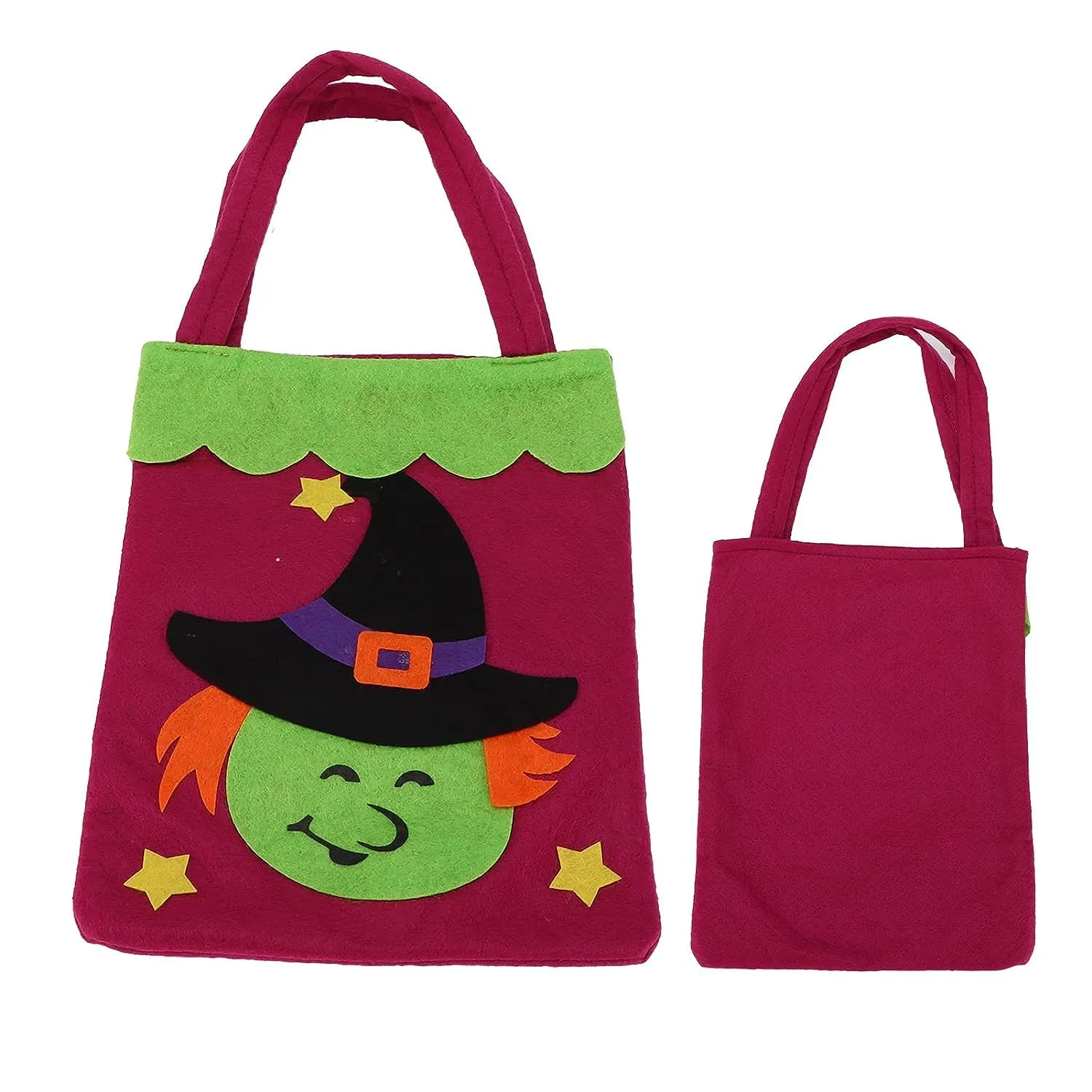 RSAAUD® Halloween Felt Bags Cute Halloween Candy Bag Goody Bag Halloween Candy Basket BagsTrick or Treat Bag Candy Bags Reusable Halloween Candy Bag (Random Prints)
