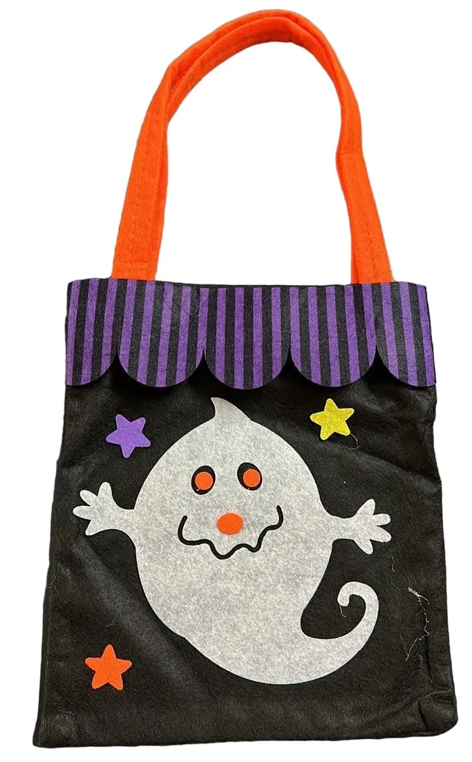 RSAAUD® Halloween Felt Bags Cute Halloween Candy Bag Goody Bag Halloween Candy Basket BagsTrick or Treat Bag Candy Bags Reusable Halloween Candy Bag (Random Prints)
