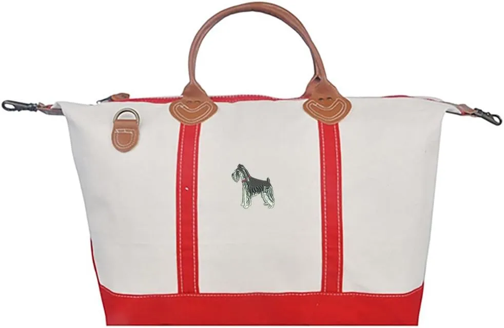 Schnauzer Natural Ears Overnight Bag