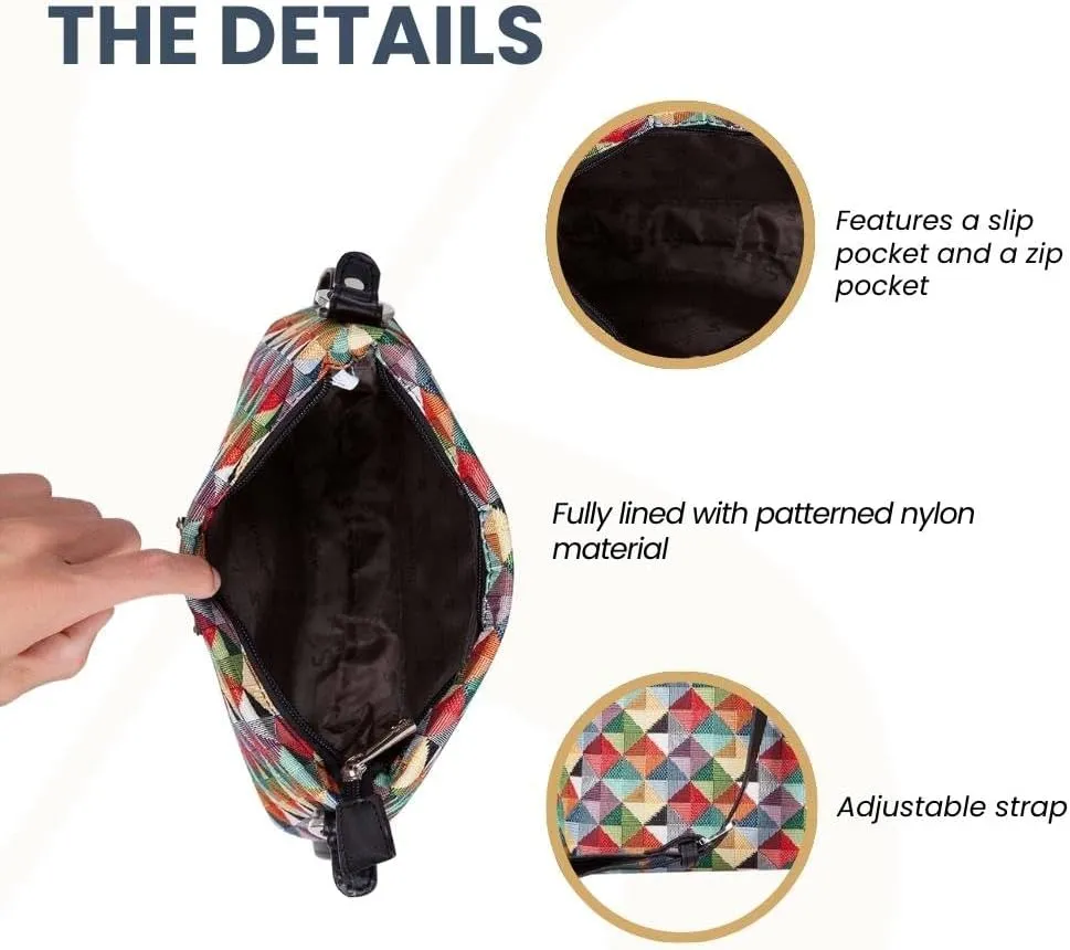 Signare Tapestry Crossbody Bag Sling Shoulder Purse for Women