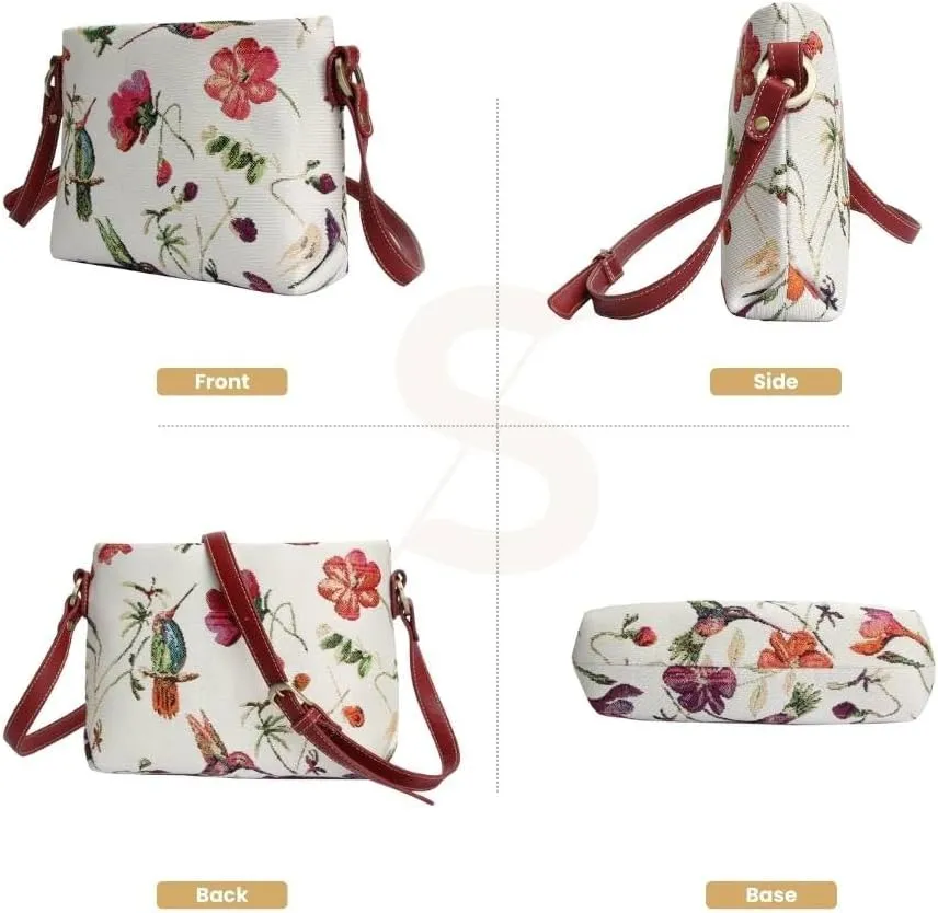 Signare Tapestry Crossbody Bag Sling Shoulder Purse for Women