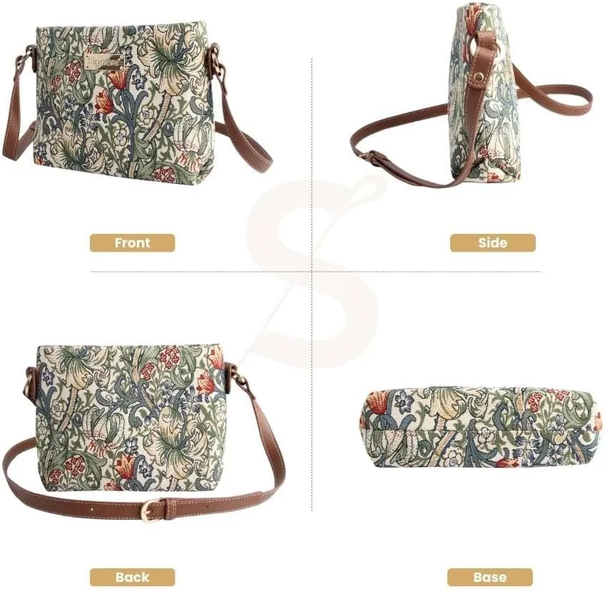 Signare Tapestry Crossbody Bag Sling Shoulder Purse for Women