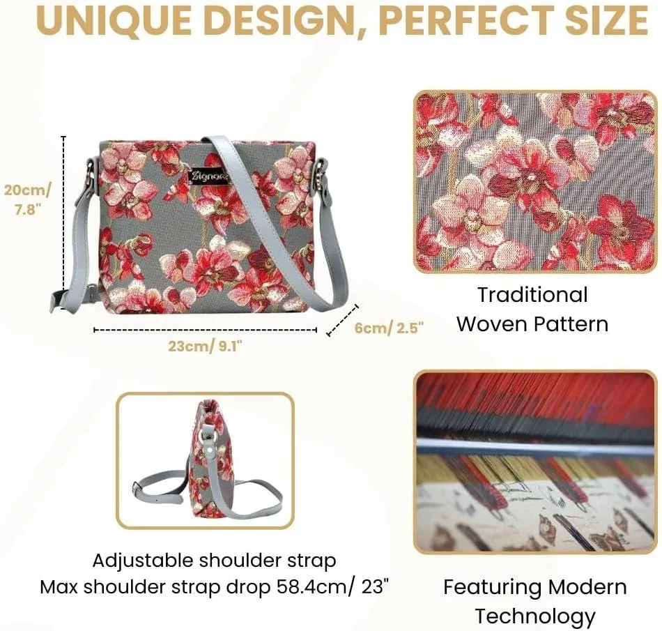 Signare Tapestry Crossbody Bag Sling Shoulder Purse for Women