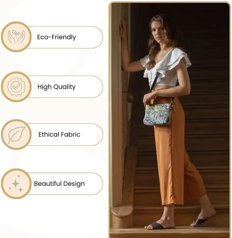 Signare Tapestry Crossbody Bag Sling Shoulder Purse for Women