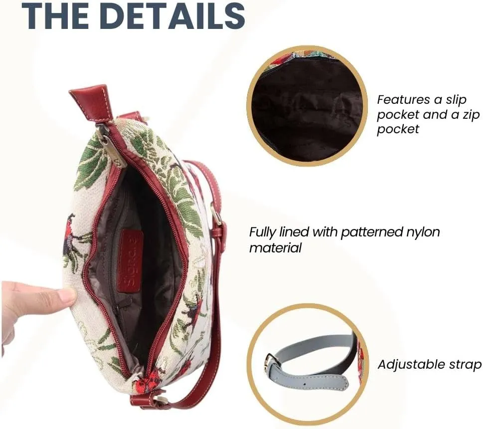 Signare Tapestry Crossbody Bag Sling Shoulder Purse for Women