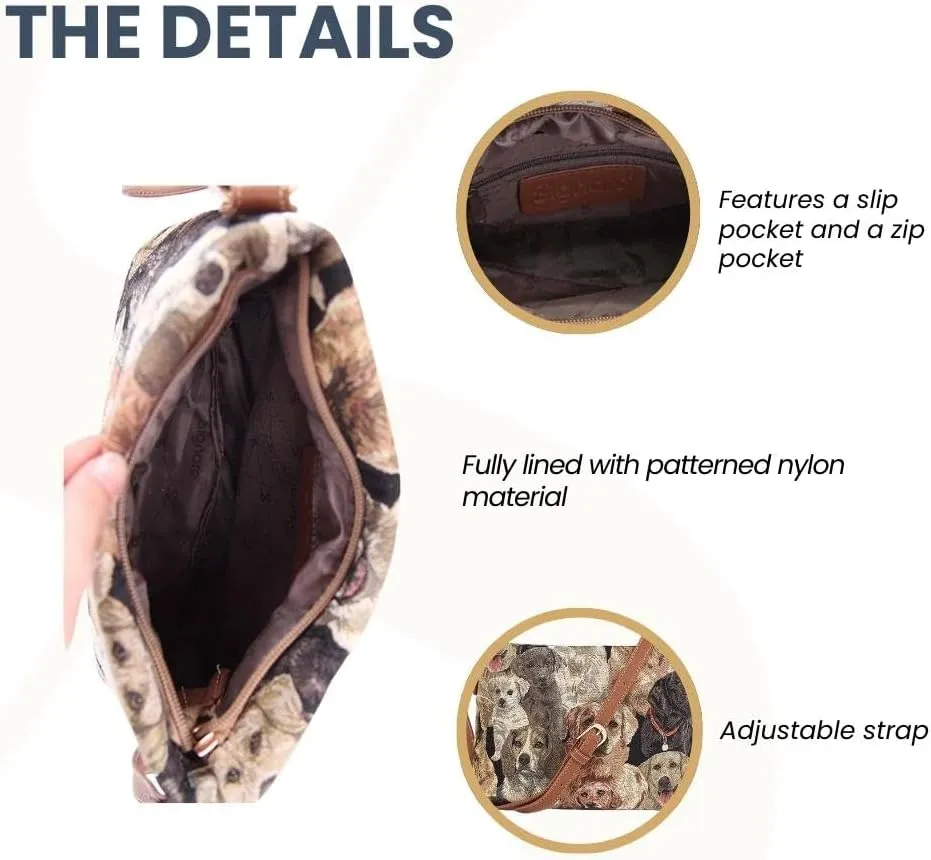 Signare Tapestry Crossbody Bag Sling Shoulder Purse for Women