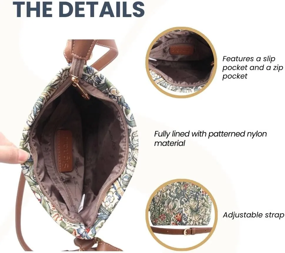 Signare Tapestry Crossbody Bag Sling Shoulder Purse for Women