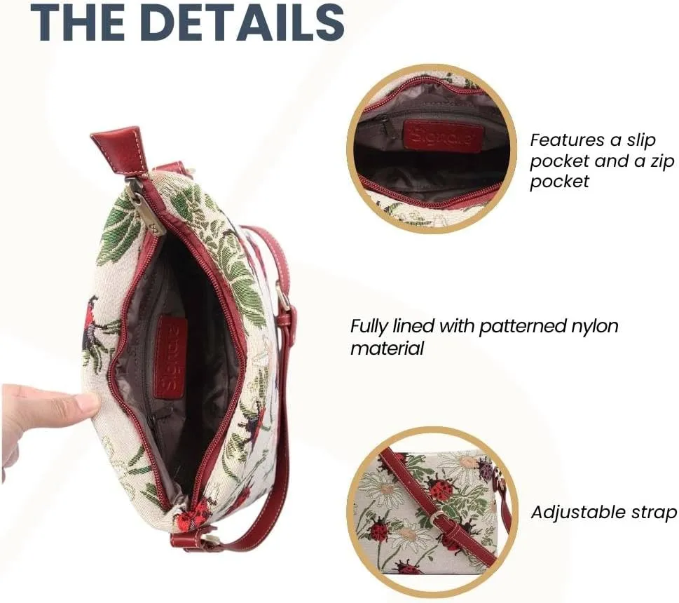 Signare Tapestry Crossbody Bag Sling Shoulder Purse for Women