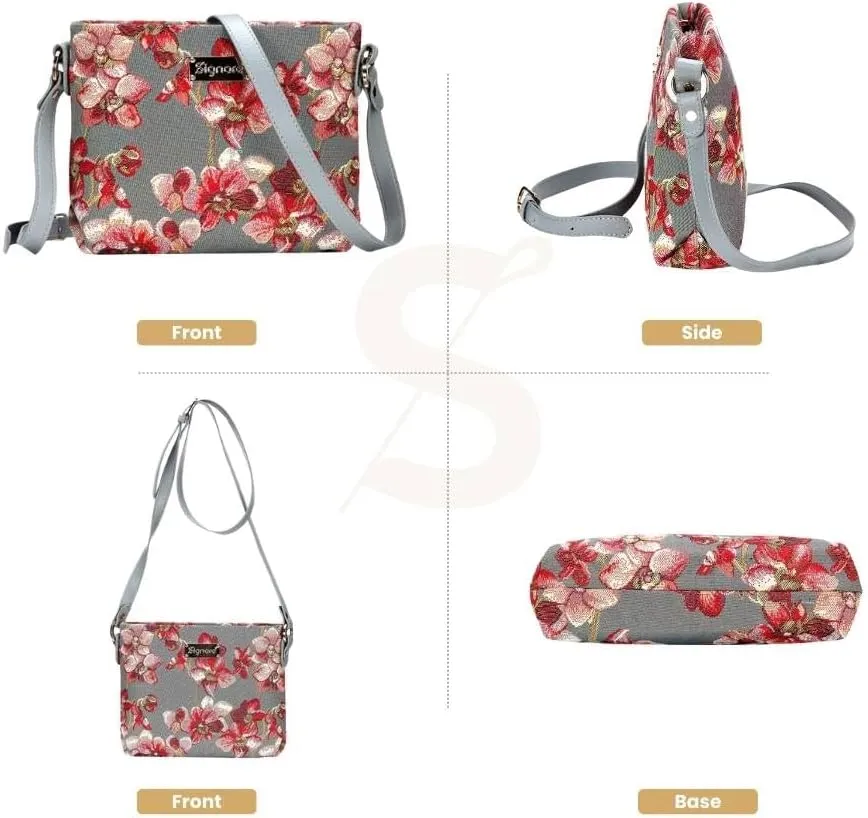 Signare Tapestry Crossbody Bag Sling Shoulder Purse for Women