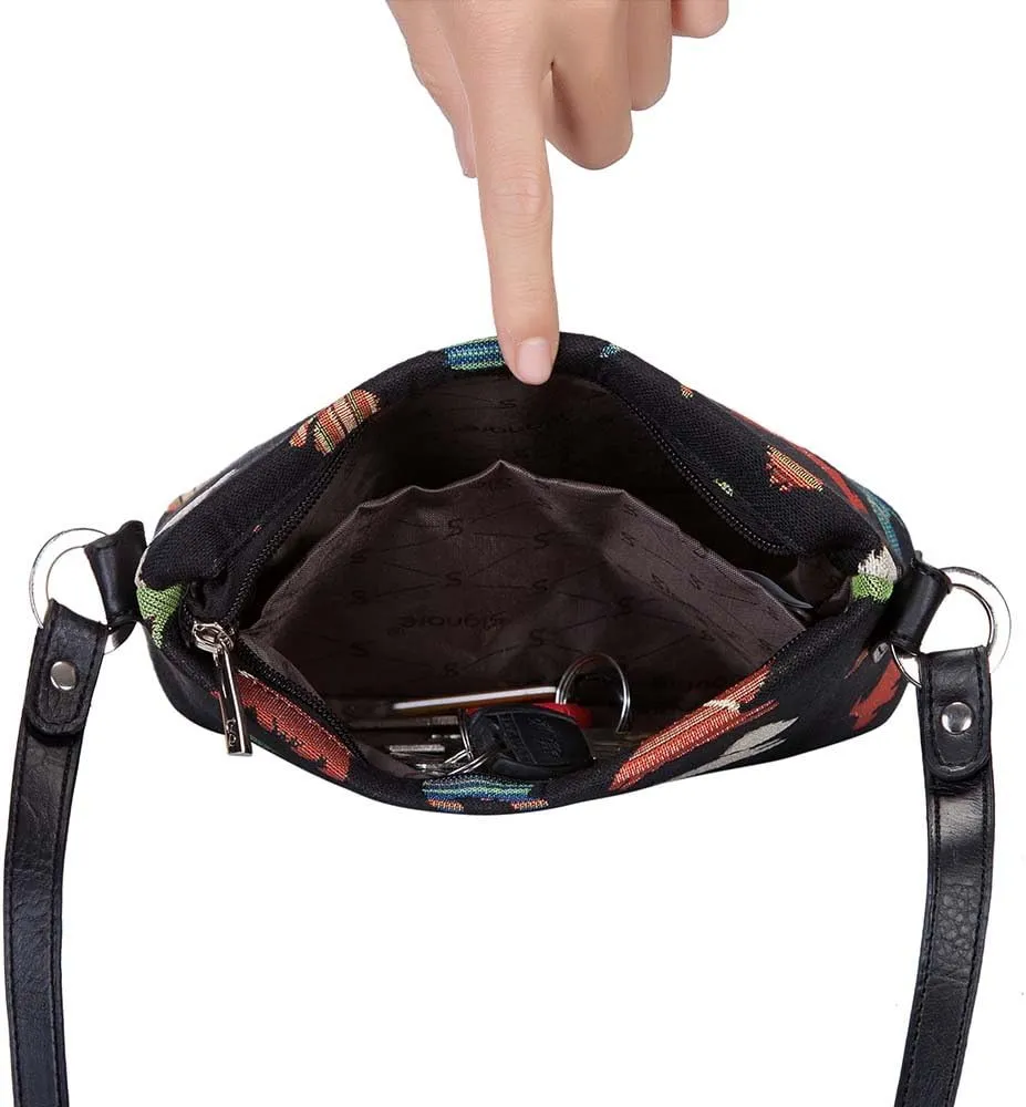 Signare Tapestry Crossbody Bag Sling Shoulder Purse for Women