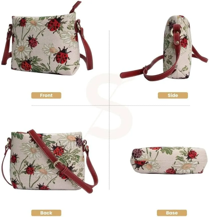 Signare Tapestry Crossbody Bag Sling Shoulder Purse for Women