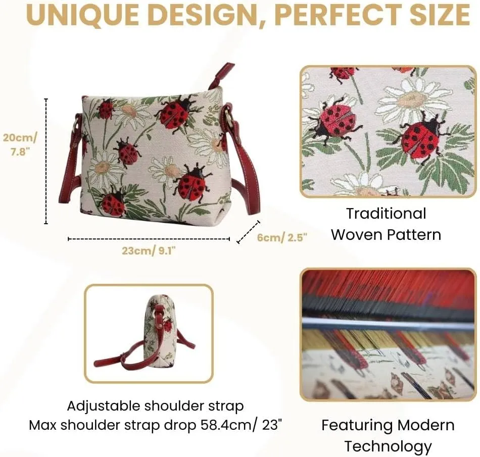 Signare Tapestry Crossbody Bag Sling Shoulder Purse for Women