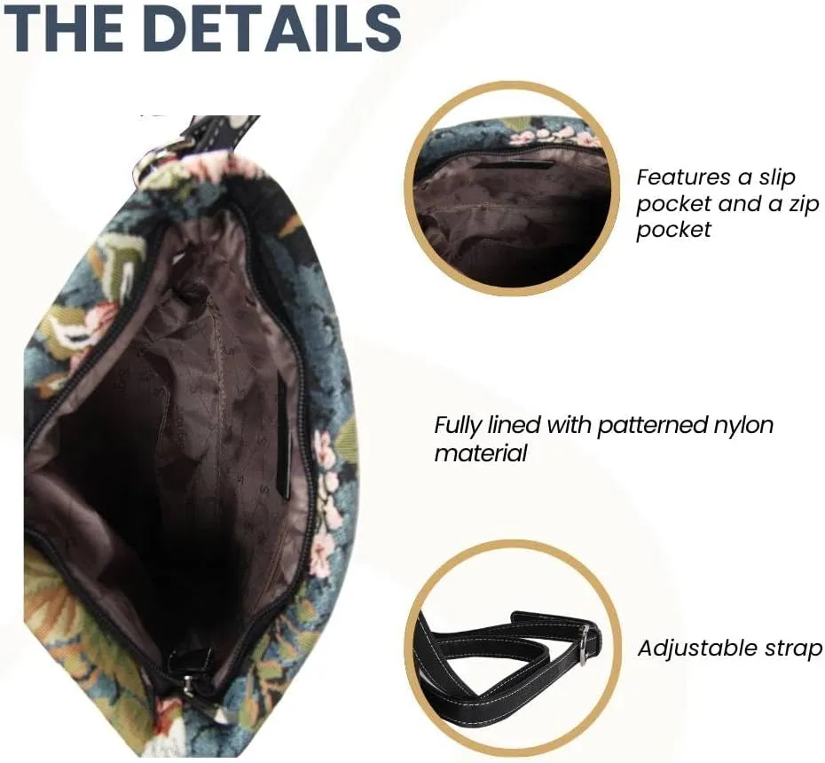 Signare Tapestry Crossbody Bag Sling Shoulder Purse for Women