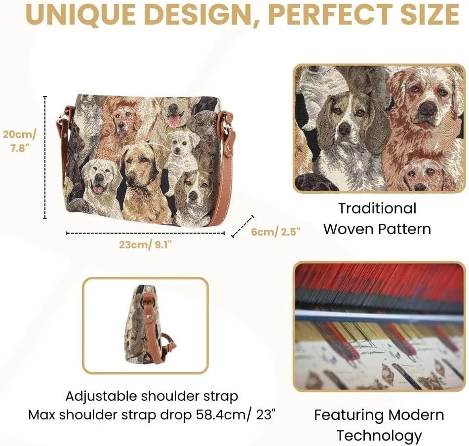 Signare Tapestry Crossbody Bag Sling Shoulder Purse for Women