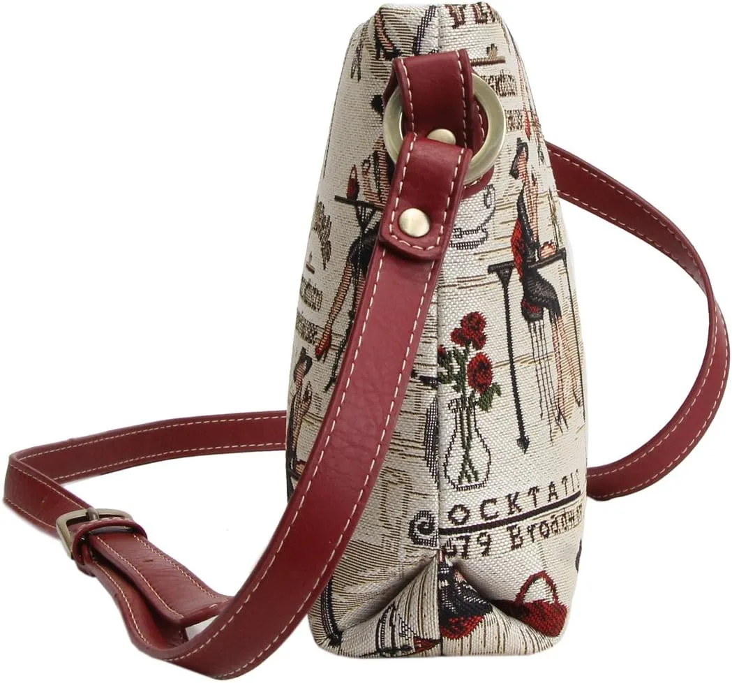 Signare Tapestry Crossbody Bag Sling Shoulder Purse for Women