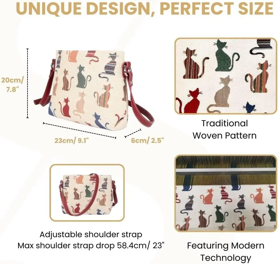 Signare Tapestry Crossbody Bag Sling Shoulder Purse for Women