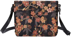 Signare Tapestry Crossbody Bag Small Shoulder Bag for Women with Garden Flower and Creature