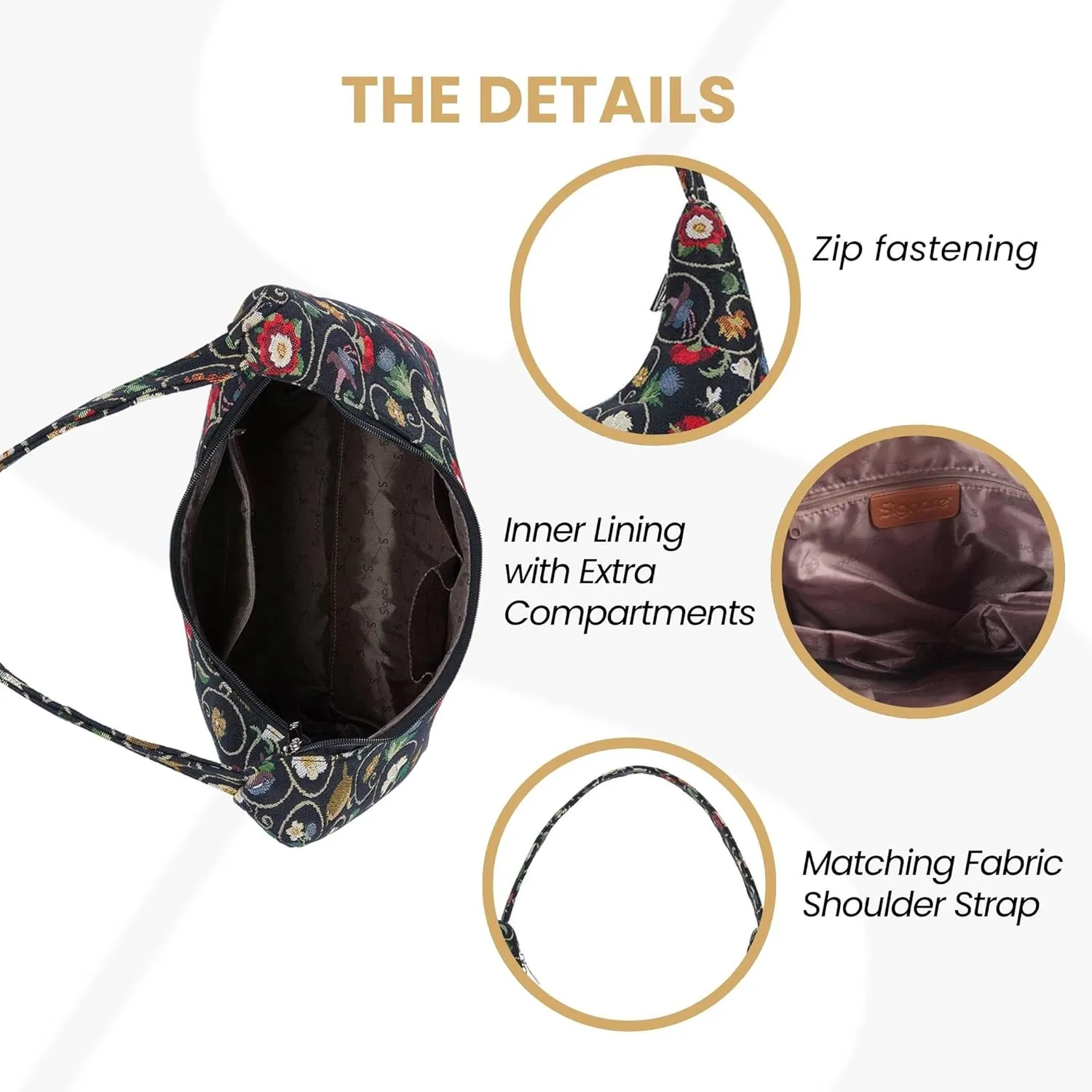 Signare Tapestry Hobo Shoulder bag Slouch Purse For Women