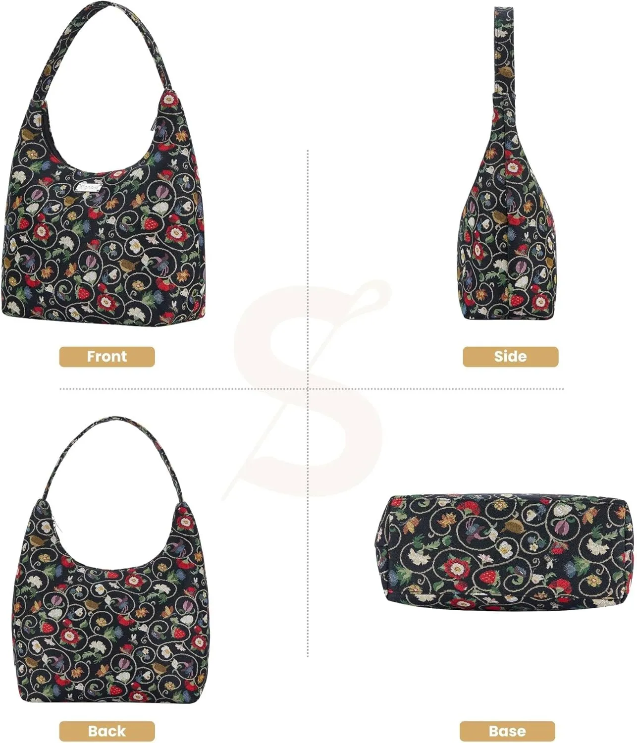 Signare Tapestry Hobo Shoulder bag Slouch Purse For Women