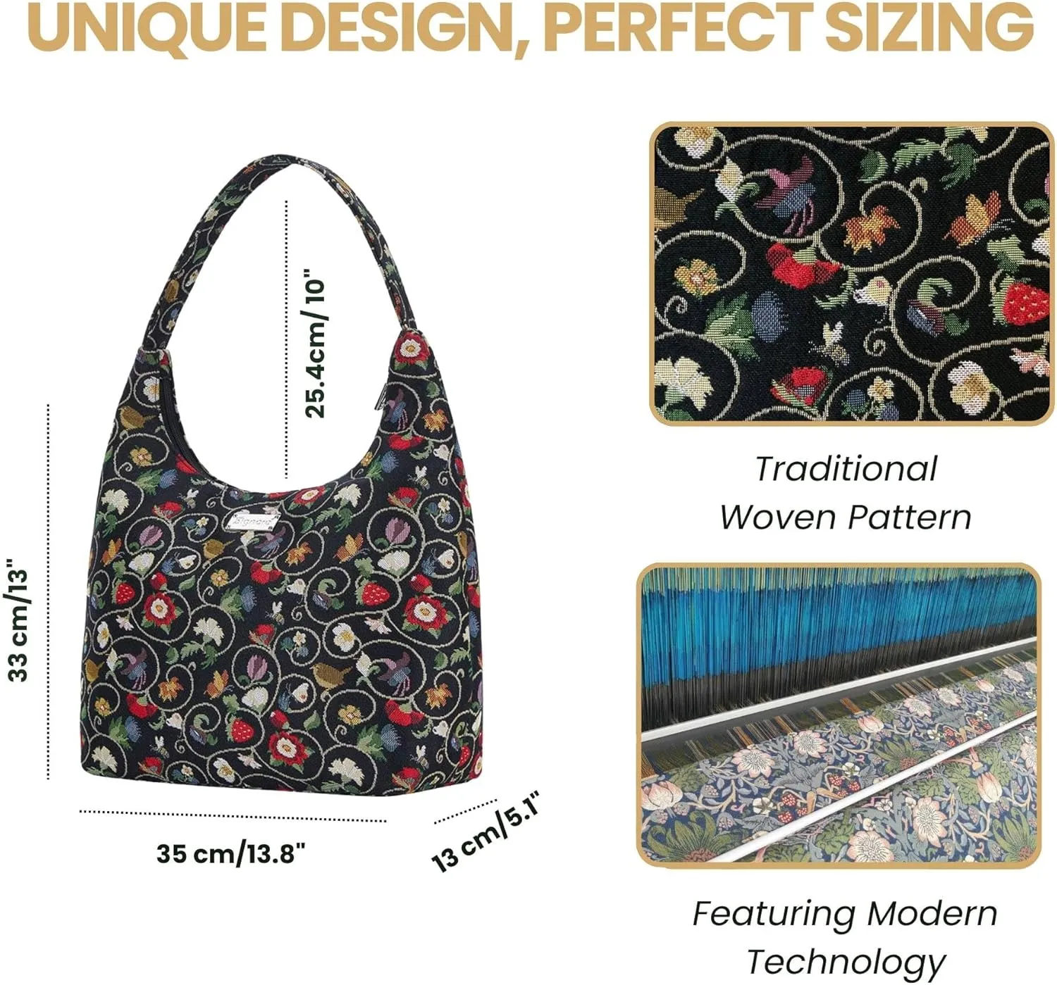 Signare Tapestry Hobo Shoulder bag Slouch Purse For Women