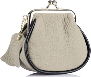 Small Kiss Lock Coin Change Purse Women Cute PU Leather RFID Wallets Crossbody Purses Kiss Clasp Wallet Cross Body Bag