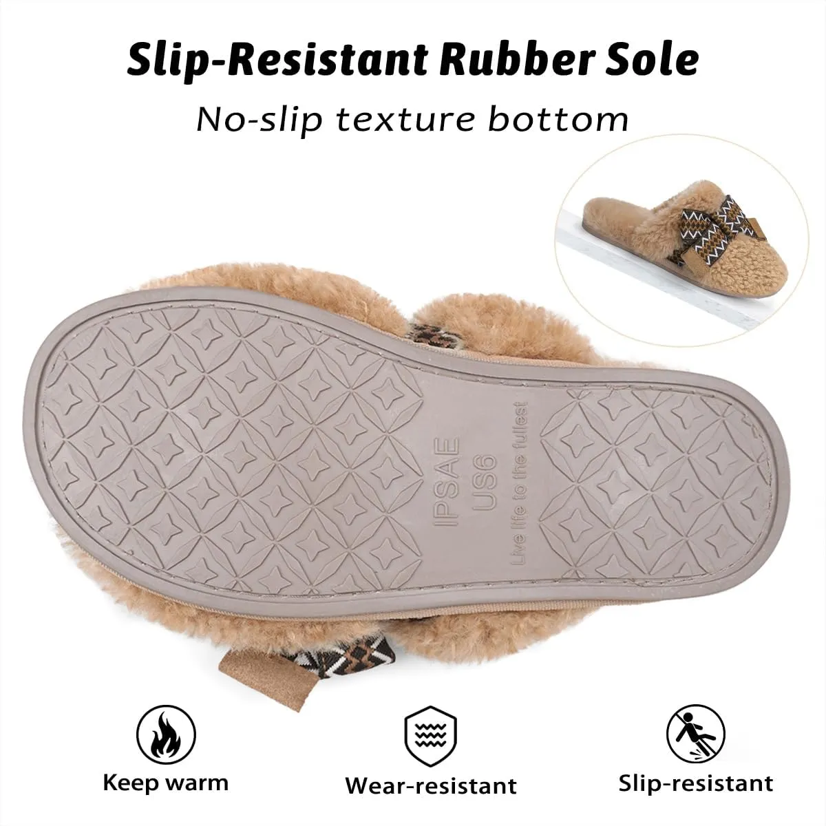 SOULROSE Womens Maxi Curly Sister Slides Fuzzy Slippers Women with Cute Bow Wool Memory Foam House Slippers Cozy Indoor Outdoor Cloud shoes Gifts