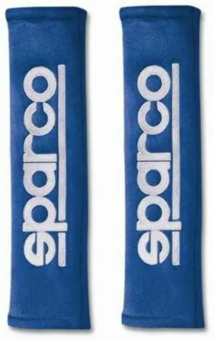 Sparco 01090R3AZ 2" Alcantara Blue Seat Belt Harness Pad