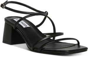 Steve Madden Womens Rianna Faux Leather Strappy Block Heels
