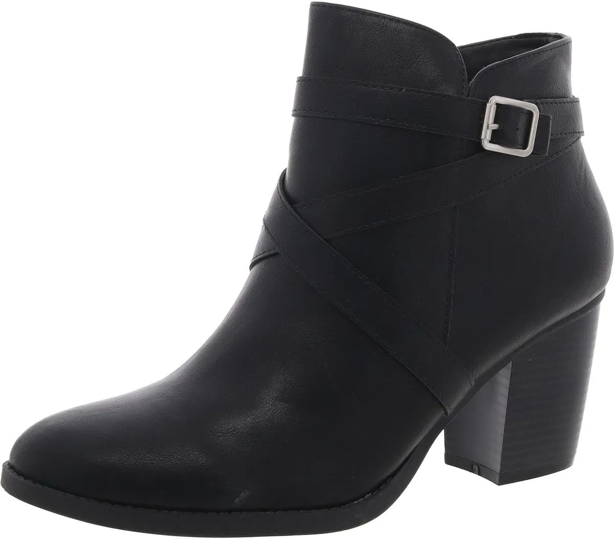 Style & Co. Womens Zetaa Strappy Faux Leather Ankle Boots