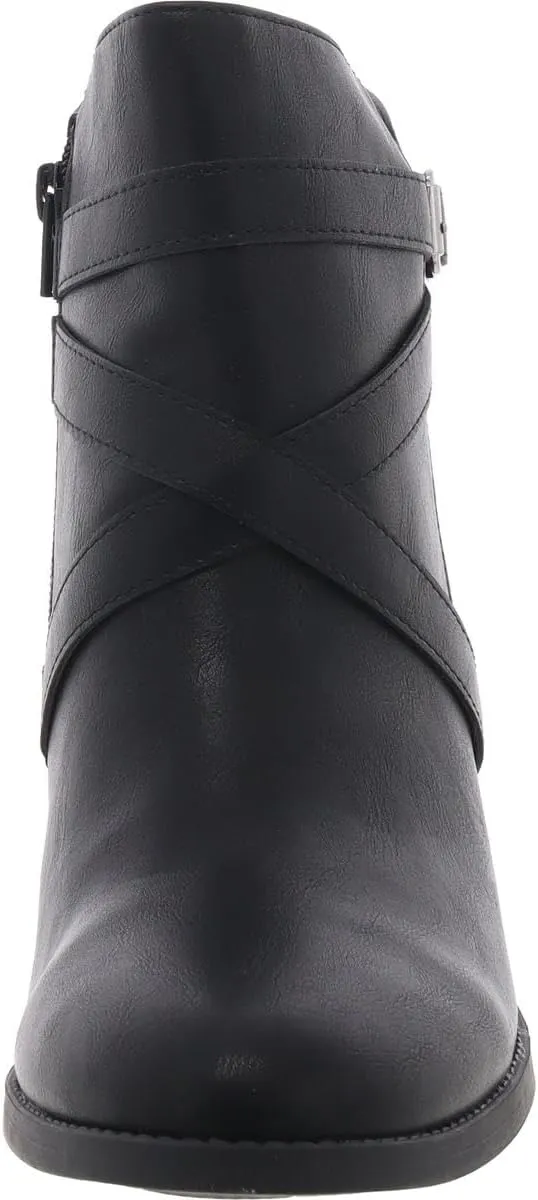 Style & Co. Womens Zetaa Strappy Faux Leather Ankle Boots