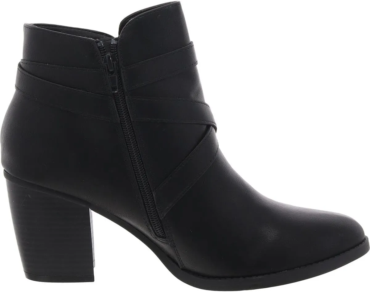 Style & Co. Womens Zetaa Strappy Faux Leather Ankle Boots