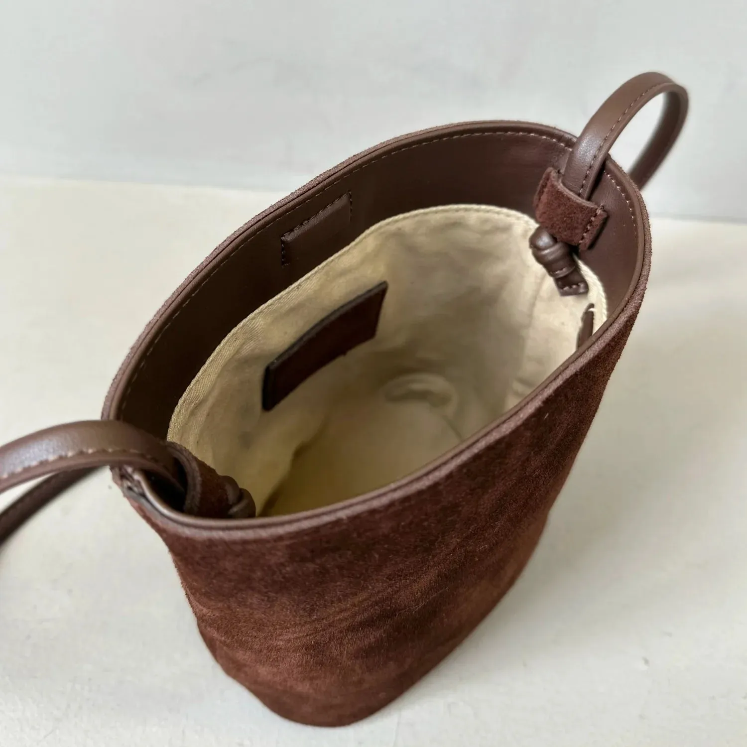 Suede Bucket Bag