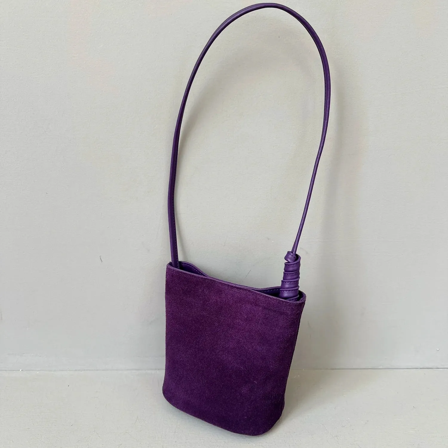 Suede Bucket Bag